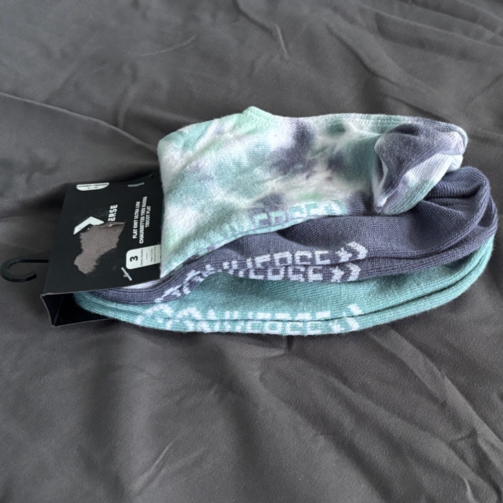 Converse Casual Tie-Dye Socks - Blue and Green - Picture 3 of 3